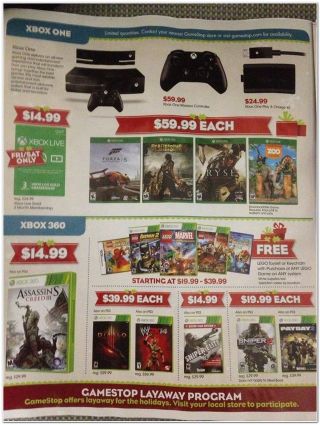 Illustration for article titled GameStop's 2013 Black Friday Deals Appear To Have Leaked
